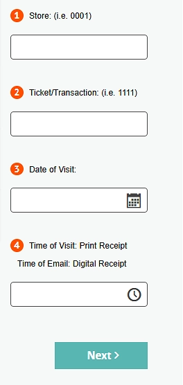 enter the details as per your receipt