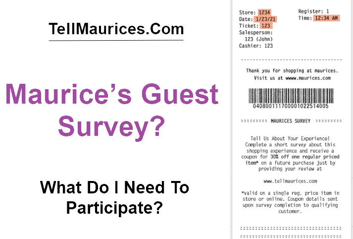 Maurice's receipt and what you need to participate